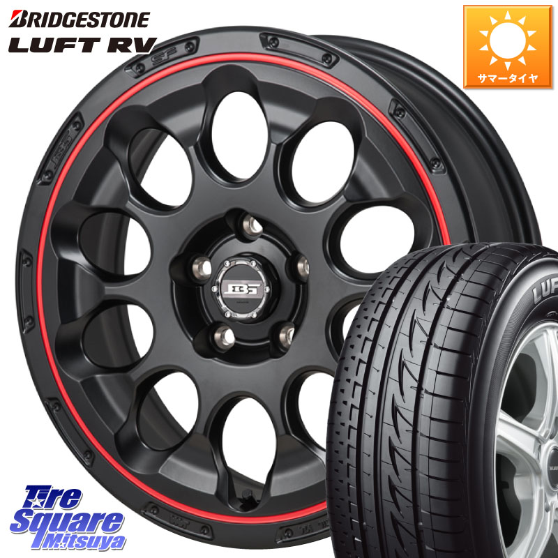 Japan三陽 ボトムガルシア CHRONO クロノ BKRED 17 X 7.0J +38 5穴 114.3 ブリヂストン LUFT RV ルフト RV サマータイヤ 205/55R17 90系ノア ヴォクシー RP6～8ステップワゴン