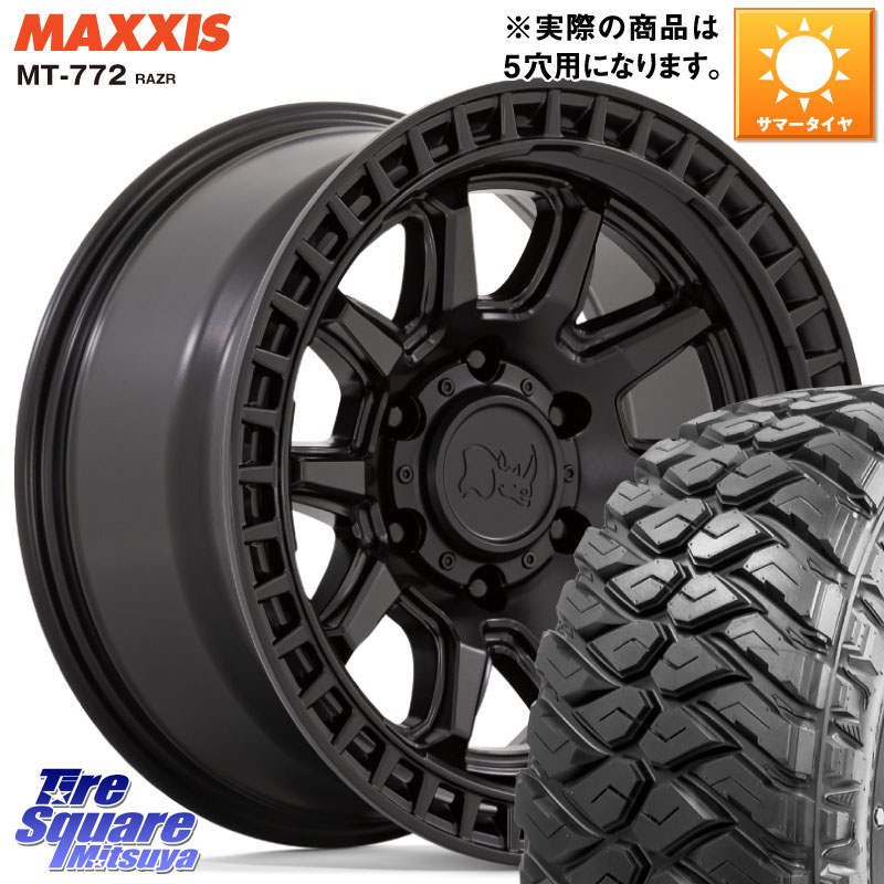 MAXXIS マキシス MT-772 RAZR 285/70R17BLACK RHINO CALICO カリコ ホイール 17インチ ブラックライノ 17X8.5J 34 5穴 127 クライスラー ジープ ラングラー JK系 クライスラー ジープ ラングラー JL系｜タイヤスクエアミツヤ