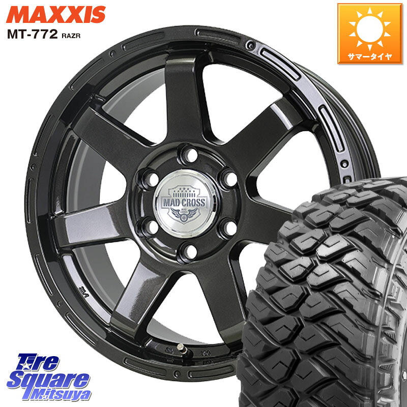 HotStuff MAD CROSS マッドクロス MC-76 MC76 平座仕様(レクサス・トヨタ専用) ホイール 18インチ 18 X 8.0J(M14) +52 6穴 139.7 MAXXIS マキシス MT-772 RAZR 275/65R18