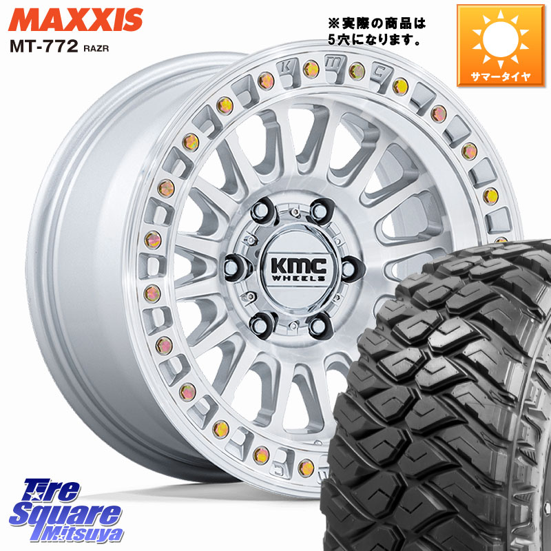 KMC KM552 IMS ※インセット-10 ホイール 17インチ◇参考画像 17 X 8.5J +0 5穴 127 MAXXIS マキシス MT-772 RAZR 35X12.5R17 35X/12.50R17 クライスラー ジープ ラングラー JK系 クライスラー ジープ ラングラー JL系