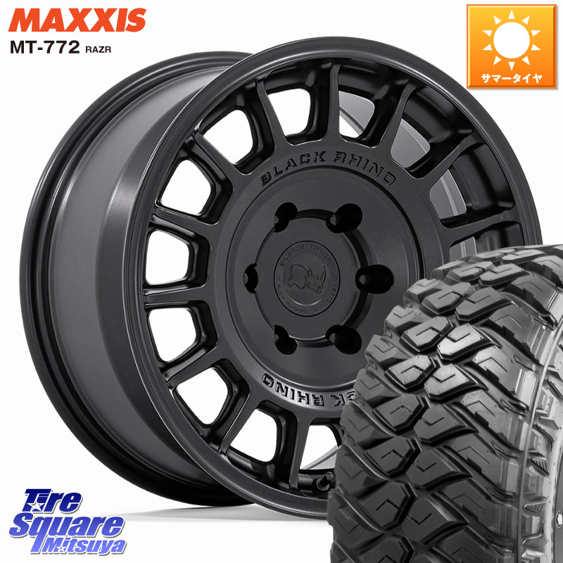 BLACK RHINO VOLL ボル ブラック ホイール 17インチ ブラックライノ 17 X 8.5J +25 6穴 139.7 MAXXIS マキシス MT-772 RAZR 265/70R17