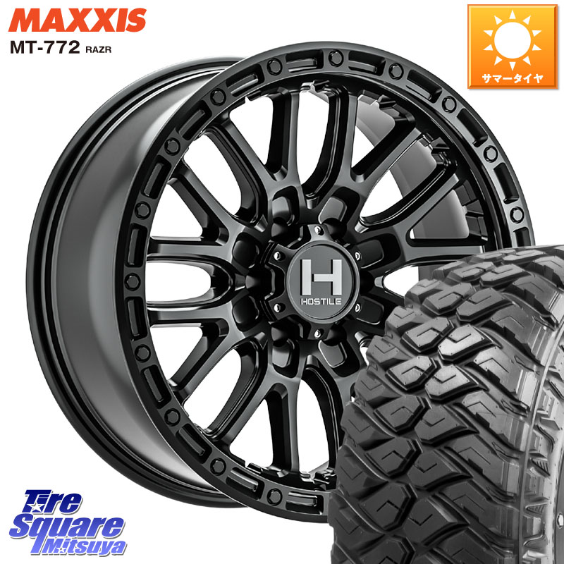 HOSTILE H135 RIDGE CREST ホイール 17インチ 17 X 9.0J +0 6穴 139.7 MAXXIS マキシス MT-772 RAZR 285/70R17