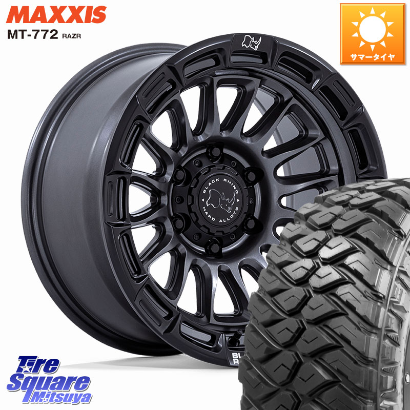 BLACK RHINO RIVAL ライバル ホイール 17インチ ブラックライノ 17 X 8.5J +10 6穴 139.7 MAXXIS マキシス MT-772 RAZR 285/70R17