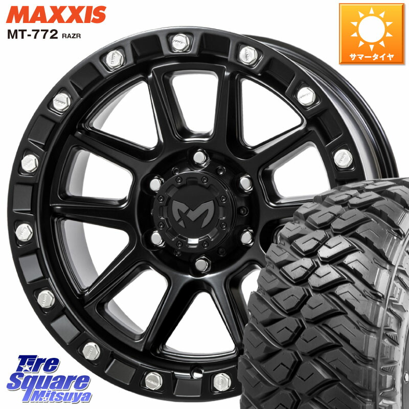 MKW M205 ブラックキャット ホイール 18インチ(JP SPEC)◇参考画像 18 X 8.0J(M14) +50 6穴 139.7 MAXXIS マキシス MT-772 RAZR 275/65R18