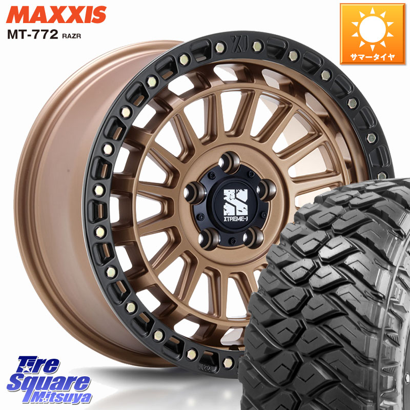 MAXXIS マキシス MT-772 RAZR 275/65R18MLJ XJ08 XTREME-J ホイール 18インチ 18X8.0J 45 5穴 127 クライスラー ジープ ラングラー JK系 クライスラー ジープ ラングラー JL系｜タイヤスクエアミツヤ