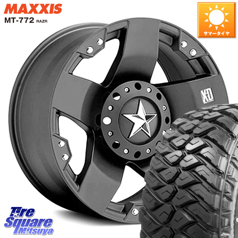 KMC XD775ROCKSTAR ホイール 17インチ ロックスター 17 X 8.0J +35 5穴 127 MAXXIS マキシス MT-772 RAZR 265/70R17 クライスラー ジープ ラングラー JK系 クライスラー ジープ ラングラー JL系 134,215円
