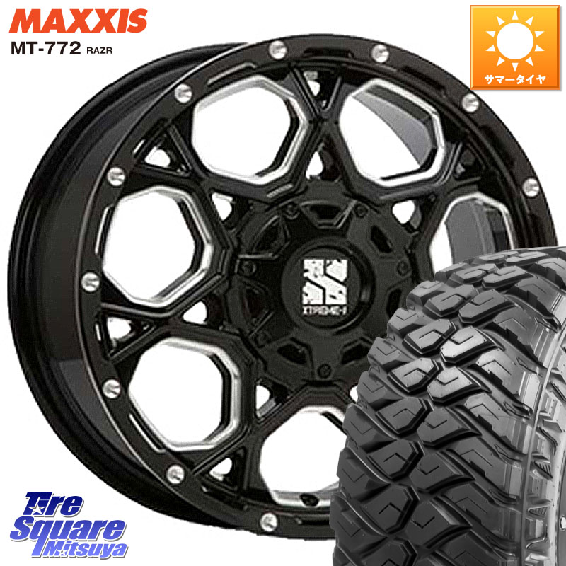 MAXXIS マキシス MT-772 RAZR 265/70R17MLJ XJ06 XTREME-J エクストリームJ ホイール 17インチ 17X7.5J 40 5穴 127 クライスラー ジープ ラングラー JK系 クライスラー ジープ ラングラー JL系|タイヤスクエアミツヤ