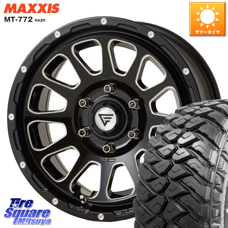 DELTA FORCE デルタフォース オーバル 6穴 ホイール 17インチ 17 X 8.0J +20 6穴 139.7 MAXXIS マキシス MT-772 RAZR 265/70R17