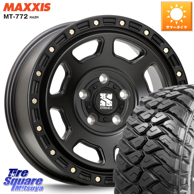 MLJ XJ07 XTREME-J BK ホイール 18インチ 18 X 8.0J +43 5穴 127 MAXXIS マキシス MT-772 RAZR 275/65R18 クライスラー ジープ ラングラー JK系 クライスラー ジープ ラングラー JL系 134,600円