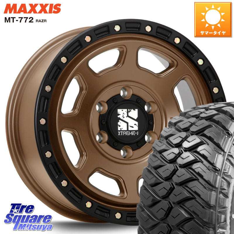 MAXXIS マキシス MT-772 RAZR 275/65R18MLJ XJ07 XTREME-J 6H MB エクストリームJ ホイール 18インチ 18X8.0J(M14) 50 6穴 139.7 ランドクルーザー 300 ランドクルーザー 250|タイヤスクエアミツヤ