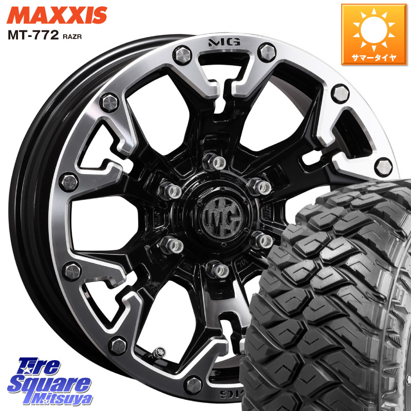 CRIMSON クリムソン GOLEM ゴーレム 17インチ 17 X 7.0J +38 5穴 127 MAXXIS マキシス MT-772 RAZR 265/70R17 クライスラー ジープ ラングラー JK系 クライスラー ジープ ラングラー JL系