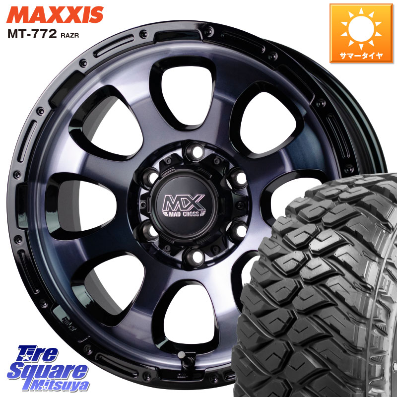 HotStuff マッドクロス GRACE グレイス BKC 6H 在庫● ホイール 17インチ ★サマーセール★ 17 X 8.0J +20 6穴 139.7 MAXXIS マキシス MT-772 RAZR 285/70R17