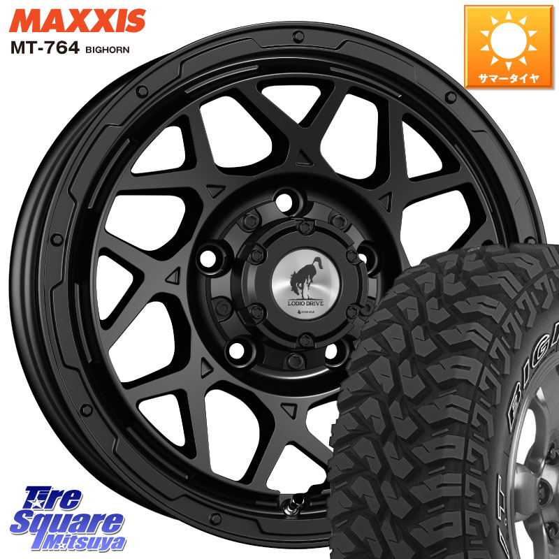 MAXXIS MT-764 BIGHORN アウトラインホワイトレター 225/75R16SUPER STAR LODIO DRIVE ロディオドライブ 8M MONO モノ ※インセット-5 16インチ 16X6.0J 0 5穴 139.7 ジムニー専用(要リフトアップ/オーバーフェンダー等) ジムニ−シエラ/ノマド(カスタム) AZオフロード|タイヤスクエアミツヤ