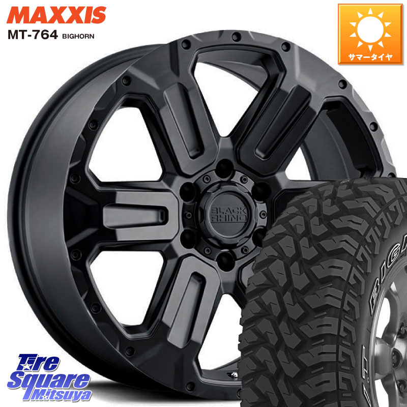 BLACK RHINO WANAKA ワナカ 17インチ ブラックライノ 17 X 8.5J +12 6穴 139.7 MAXXIS MT-764 BIGHORN アウトラインホワイトレター 265/65R17