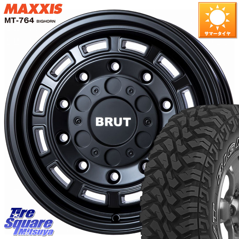 BRUT ブルート BR-70 BR70 ホイール 16インチ 16 X 6.5J +30 5穴 114.3 MAXXIS MT-764 BIGHORN アウトラインホワイトレター 225/75R16