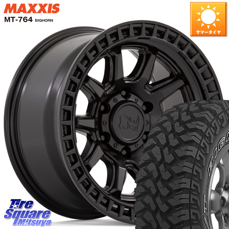 BLACK RHINO CALICO カリコ ホイール 17インチ ブラックライノ 17 X 8.5J +0 6穴 139.7 MAXXIS MT-764 BIGHORN アウトラインホワイトレター 265/65R17
