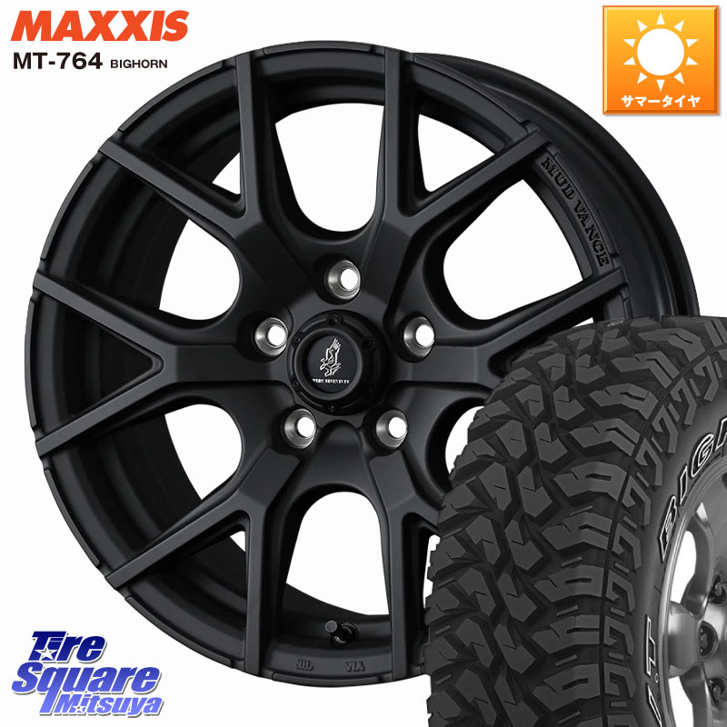 MAXXIS MT-764 BIGHORN アウトラインホワイトレター 225/75R16WEDS MUDVANCE SD ホイール 16インチ マッドヴァンスSD 16X7.0J 35 5穴 114.3 RAV4 50系 デリカD:5 D5 カスタムサイズ｜タイヤスクエアミツヤ
