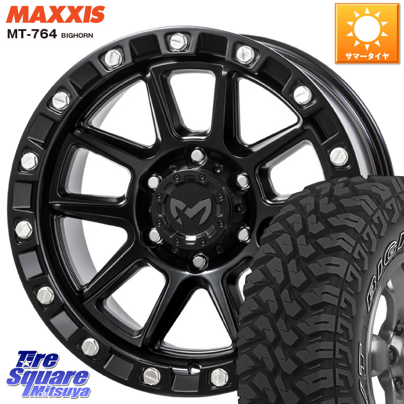 MAXXIS MT-764 BIGHORN アウトラインホワイトレター 275/65R18MKW M205 ブラックキャット ホイール 18インチ(JP SPEC)◇参考画像 18X8.0J(M14) 50 6穴 139.7 ランドクルーザー 300 ランドクルーザー 250｜タイヤスクエアミツヤ