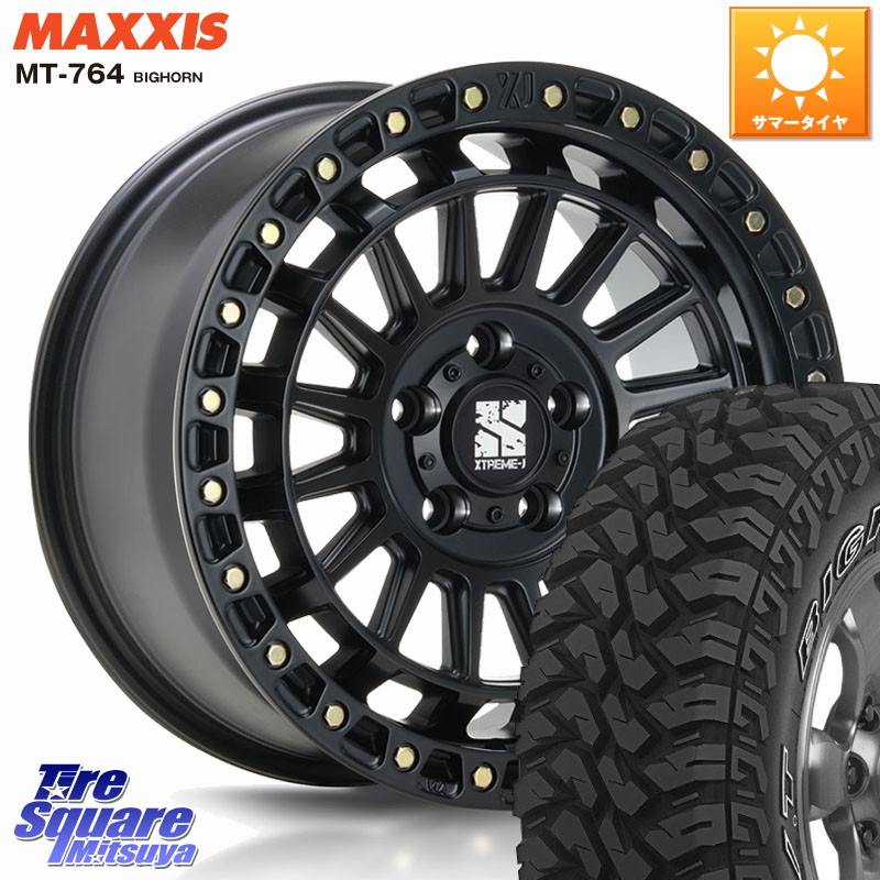 MAXXIS MT-764 BIGHORN アウトラインホワイトレター 275/65R18MLJ XJ08 XTREME-J ホイール 18インチ 18X8.0J 45 5穴 127 クライスラー ジープ ラングラー JK系 クライスラー ジープ ラングラー JL系|タイヤスクエアミツヤ