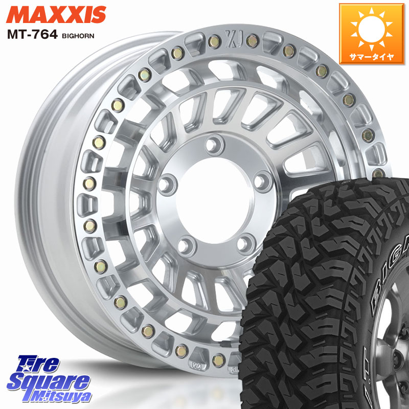 MLJ XJ08 XTREME-J ホイール 16インチ 16 X 5.5J +20 5穴 139.7 MAXXIS MT-764 BIGHORN アウトラインホワイトレター 225/75R16 ジムニー専用(要リフトアップ・オーバーフェンダー等)