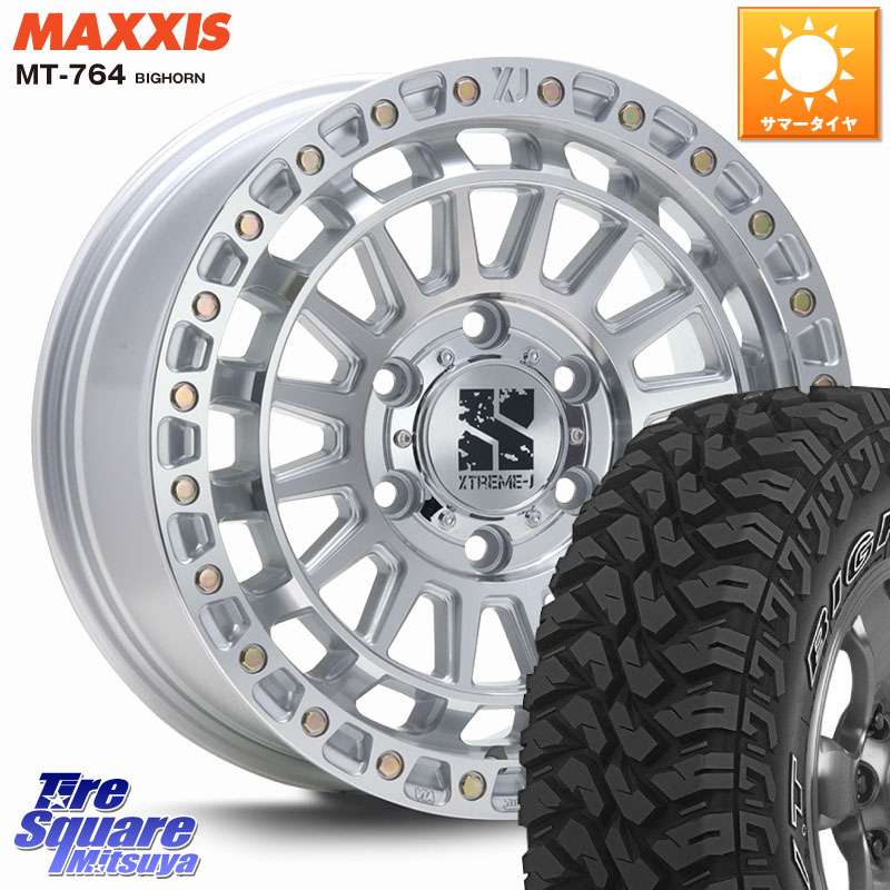 MAXXIS MT-764 BIGHORN アウトラインホワイトレター 265/65R17MLJ XJ08 XTREME-J ホイール 17インチ 17X8.0J 50 6穴 139.7 トライトンGLS(ナローボディ)｜タイヤスクエアミツヤ 136,785円