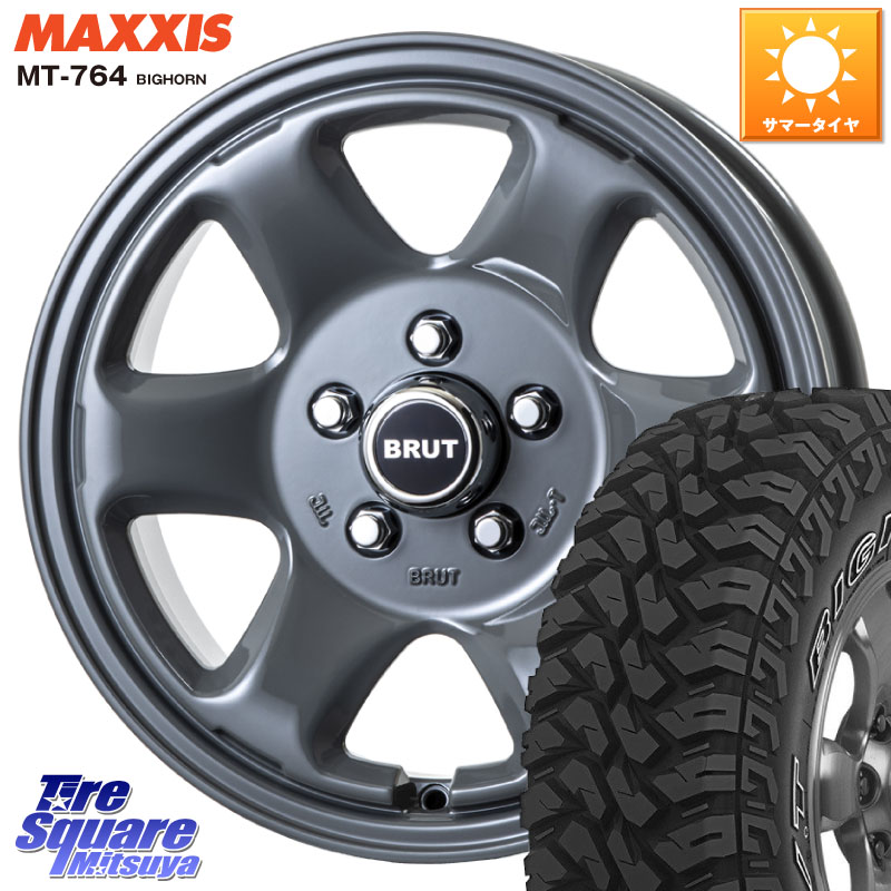 BRUT ブルート BR-44 BR44 デリカD5専用 デリカ以外装着未確認 16インチ 16 X 6.5J +30 5穴 114.3 MAXXIS MT-764 BIGHORN アウトラインホワイトレター 245/70R16