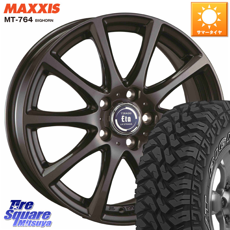 MAXXIS MT-764 BIGHORN アウトラインホワイトレター 225/75R16阿部商会 ティラード イータ 16X6.5J 38 5穴 114.3 RAV4 50系 デリカD:5 D5 カスタムサイズ CX-5 CX5 MAZDA｜タイヤスクエアミツヤ