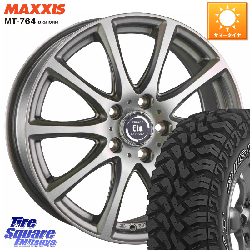 阿部商会 ティラード イータ 16 X 6.5J +38 5穴 114.3 MAXXIS MT-764 BIGHORN アウトラインホワイトレター 225/75R16