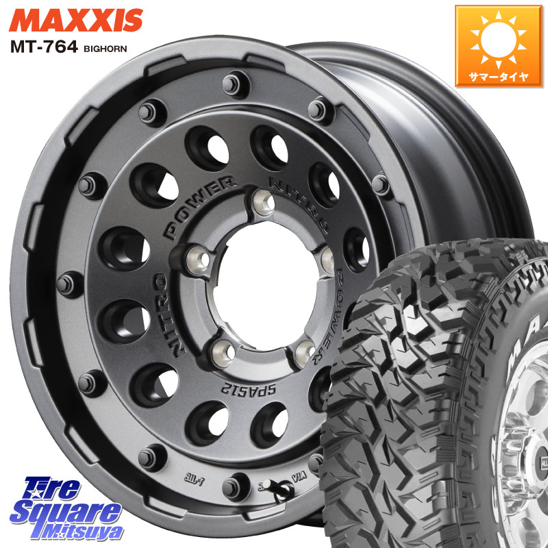 MAXXIS MT-764 BIGHORN ホワイトレター 235/75R15MANARAY MID ナイトロパワー H12 SHOTGUN BB インセット-5 15インチ 15X6.0J 0 5穴 139.7 ジムニ&minus;シエラ/ノマド(カスタム)｜タイヤスクエアミツヤ