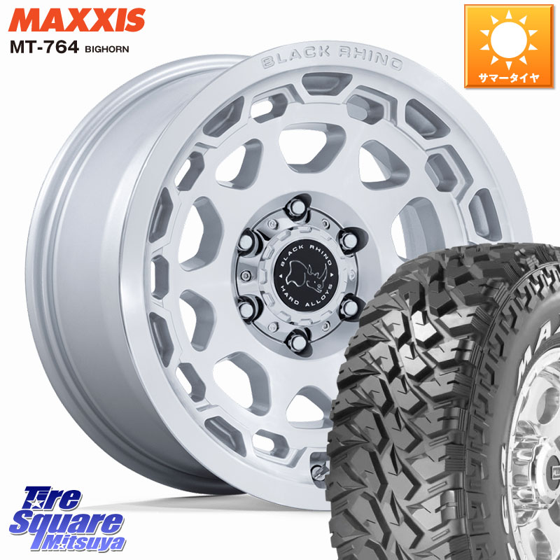 BLACK RHINO CONGO コンゴ ホイール 17インチ ブラックライノ 17 X 8.5J +35 6穴 139.7 MAXXIS MT-764 BIGHORN ホワイトレター 265/70R17