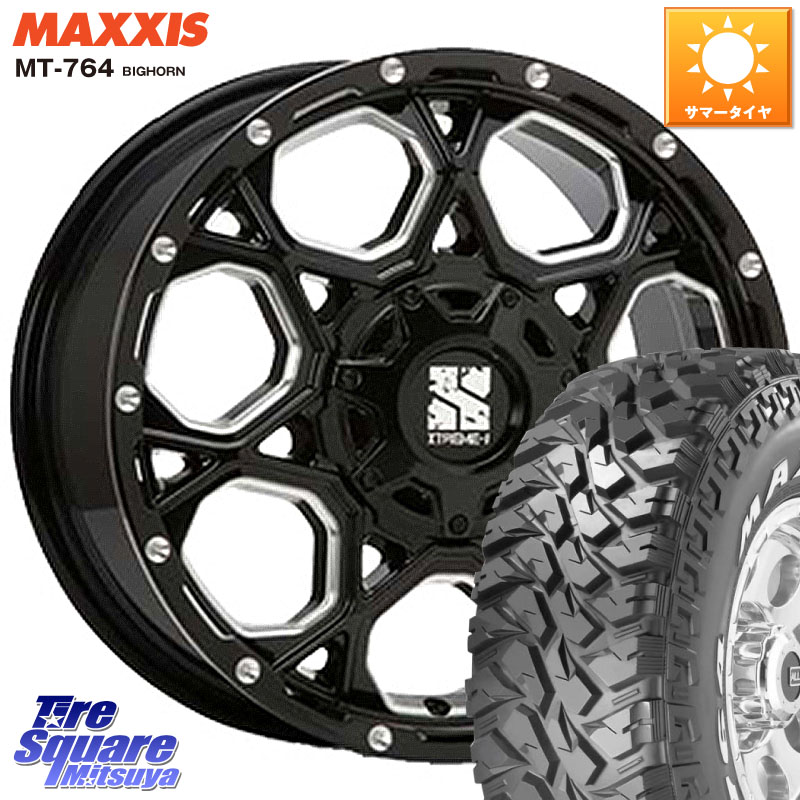 MAXXIS MT-764 BIGHORN ホワイトレター 265/70R17MLJ XJ06 XTREME-J エクストリームJ ホイール 17インチ 17X7.5J 40 5穴 127 クライスラー ジープ ラングラー JK系 クライスラー ジープ ラングラー JL系｜タイヤスクエアミツヤ