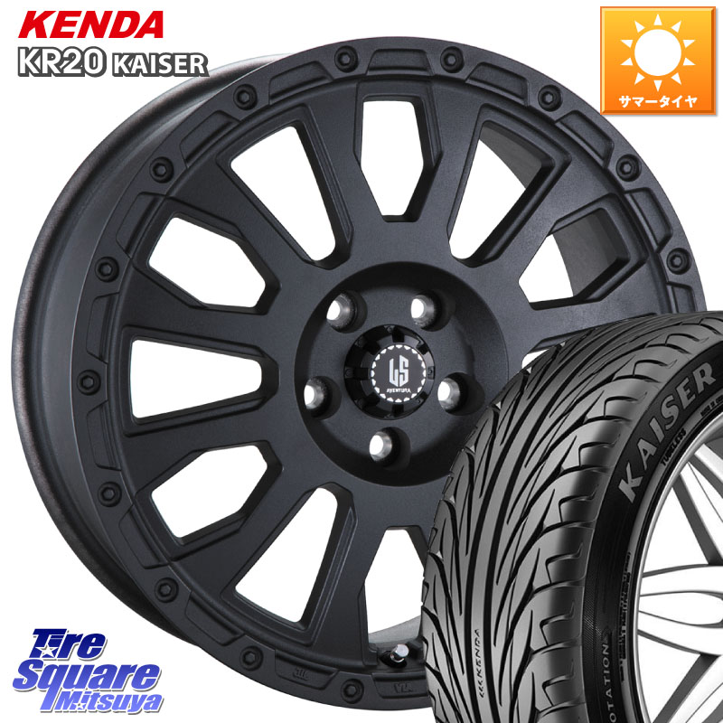 KENDA ケンダ カイザー KR20 サマータイヤ 215/50R17阿部商会 LA STRADA AVENTURA アヴェンチュラ BK 17インチ 17X7.0J 38 5穴 114.3 ZE1リーフ プリウスアルファ SAI シビック インサイト|タイヤスクエアミツヤ