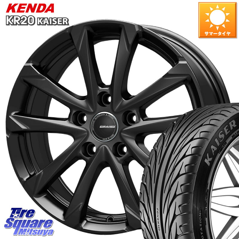 KOSEI QGC610BT QRASIZ GC36F 平座仕様(レクサス・トヨタ専用) クレイシズ ホイール 16インチ 16 X 6.5J +40 5穴 114.3 KENDA ケンダ カイザー KR20 サマータイヤ 215/55R16