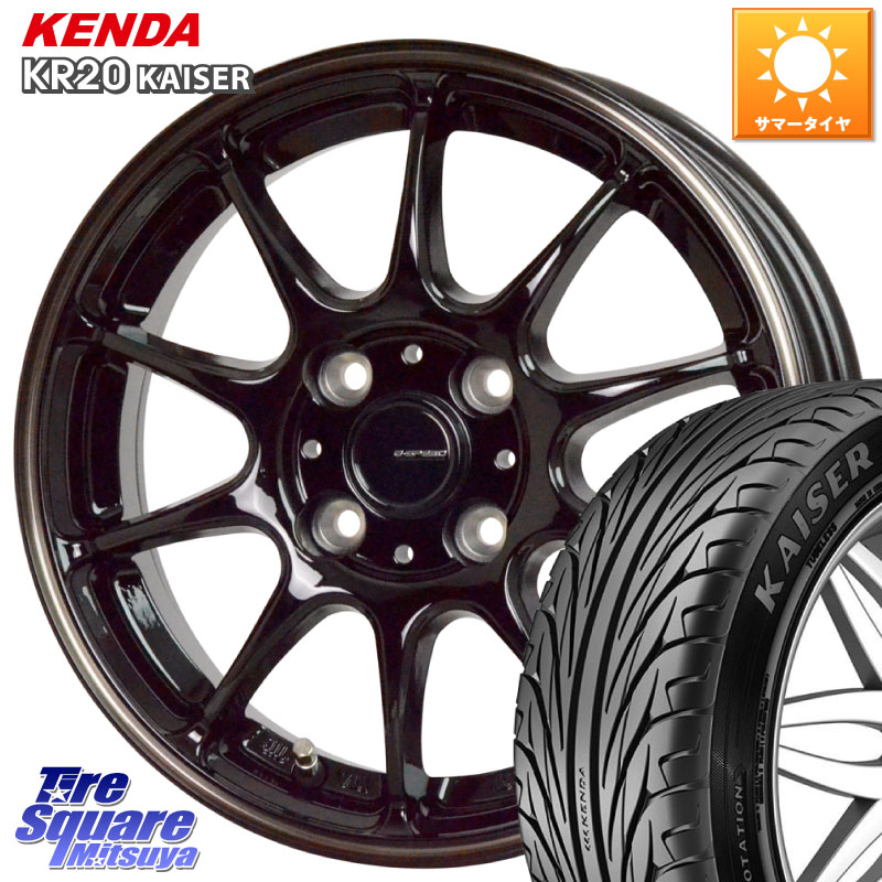 HotStuff G・SPEED P-07 ジー・スピード ホイール 16インチ 16 X 6.0J +43 4穴 100 KENDA ケンダ カイザー KR20 サマータイヤ 205/50R16