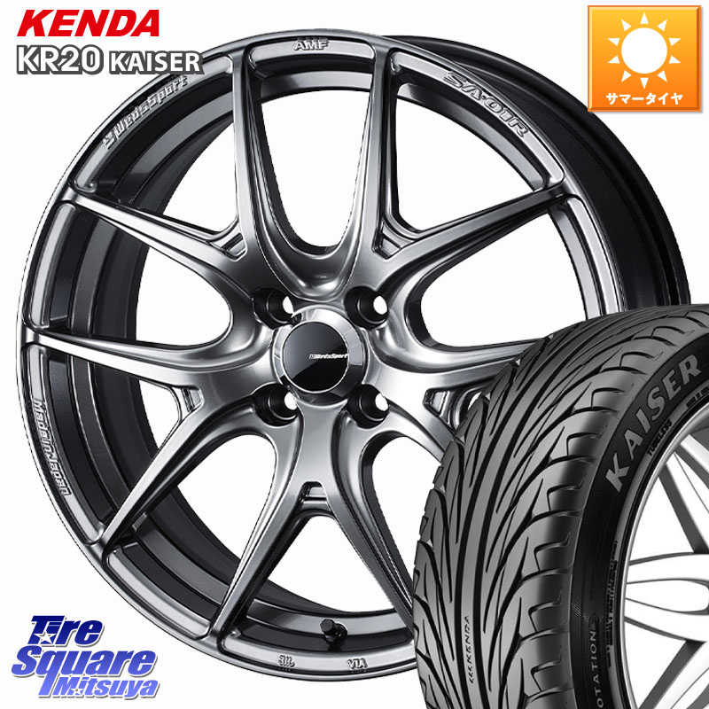 WEDS WedsSport SA-01R ホイール 16インチ ウェッズ スポーツ 16 X 6.5J +42 4穴 100 KENDA ケンダ カイザー KR20 サマータイヤ 205/50R16 ロードスター(ローダウン等)
