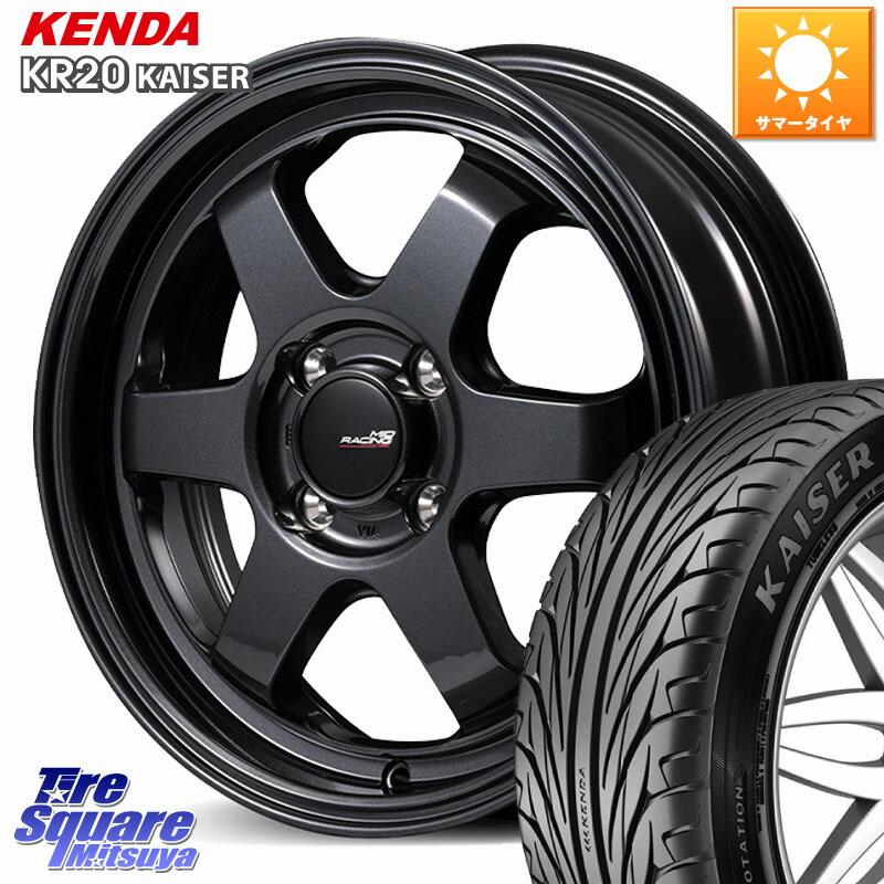 KENDA ケンダ カイザー KR20 サマータイヤ 205/45R17MANARAY MID RACING R06 ホイール 17インチ 17X7.5J 42 4穴 100 MAZDA2 ヤリス カスタム前提｜タイヤスクエアミツヤ