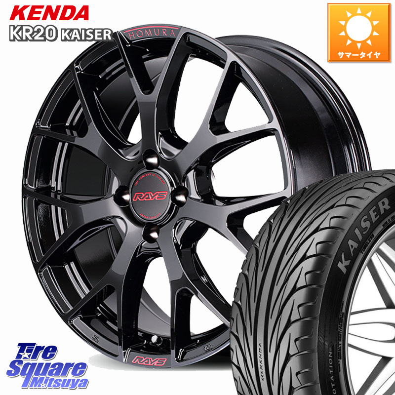MANARAY RAYS HOMURA 2x7FT spec-M ホイール 17インチ 17 X 7.0J +45 4穴 100 KENDA ケンダ カイザー KR20 サマータイヤ 215/45R17 FITクロスター