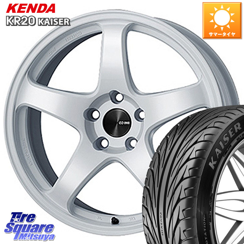 KENDA ケンダ カイザー KR20 サマータイヤ 215/40R17ENKEI エンケイ PerformanceLine PF05 WH 17インチ 17X7.0J 45 4穴 100 フィット FIT｜タイヤスクエアミツヤ