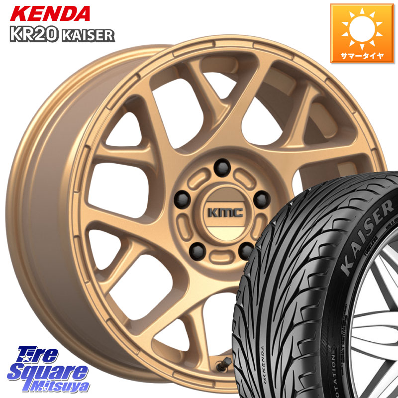 KMC KM708 BULLY ホイール 17インチ 専用Nut別売 17 X 8.0J +38 5穴 114.3 KENDA ケンダ カイザー KR20 サマータイヤ 215/50R17