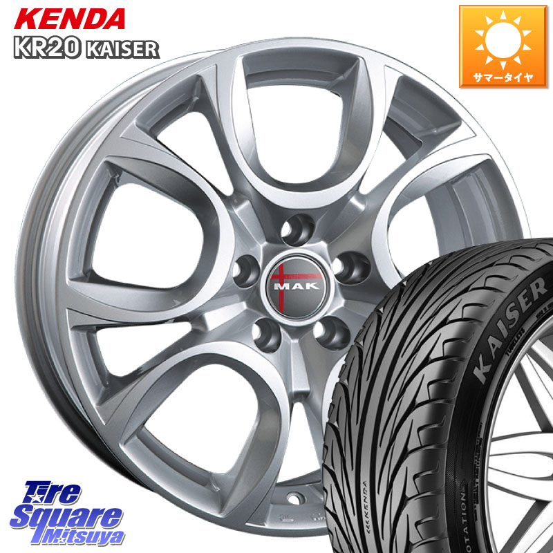 KENDA ケンダ カイザー KR20 サマータイヤ 215/55R17阿部商会 MAK TORINO(トリノ) ホイール 17インチ 17X7.5J(FIAT 500X 334) 41 5穴 110 フィアット 500X｜タイヤスクエアミツヤ