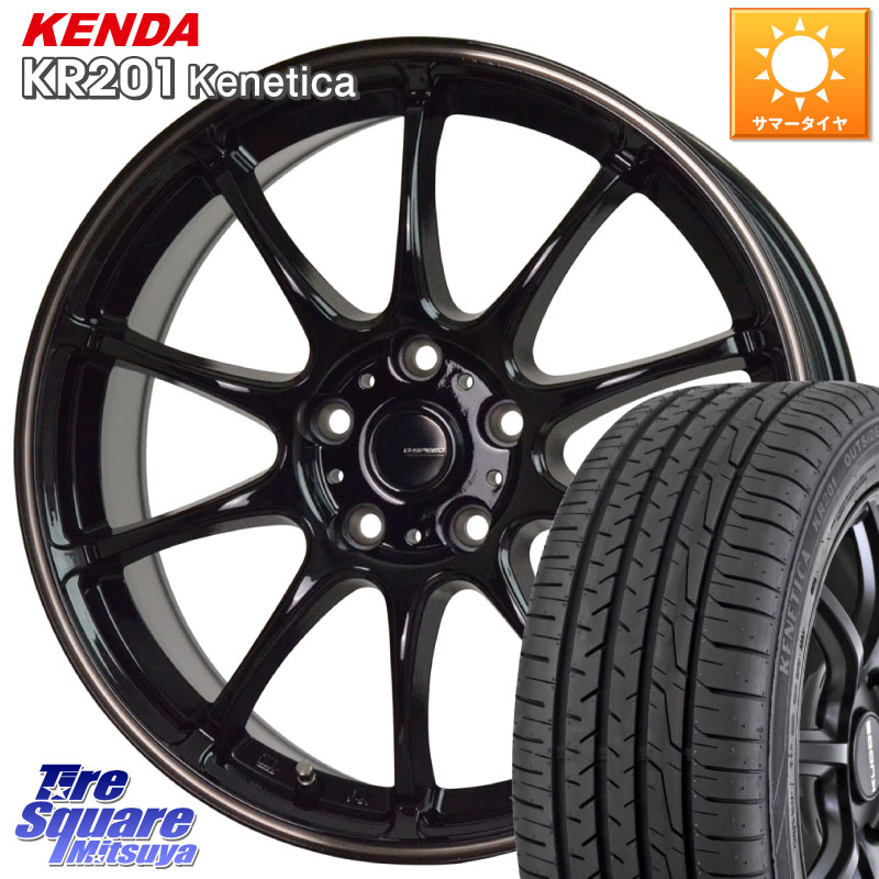 HotStuff G・SPEED P-07 ジー・スピード ホイール 18インチ 18 X 7.5J +48 5穴 114.3 KENDA ケンダ KENETICA KR201 サマータイヤ 225/45R18 プリウスアルファ P15キックス リーフ RP6～8ステップワゴン CX-3 レヴォーグ RC系オデッセイ前期