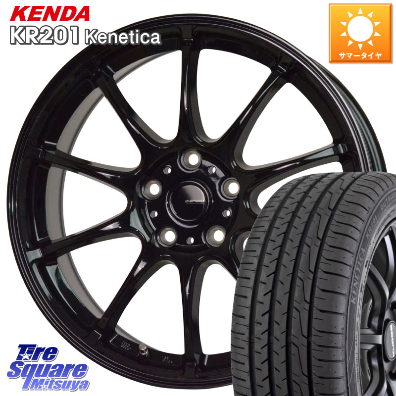 KENDA ケンダ KENETICA KR201 サマータイヤ 225/45R18HotStuff G.SPEED G-07 ホイール 18インチ ジースピード 18X7.5J 48 5穴 114.3 RP6~8ステップワゴン CX-3 レヴォーグ P15キックス ZE1リーフ プリウスアルファ RC系オデッセイ前期 ジューク JUKE 日産 ティアナ 日|タイヤスクエアミツヤ