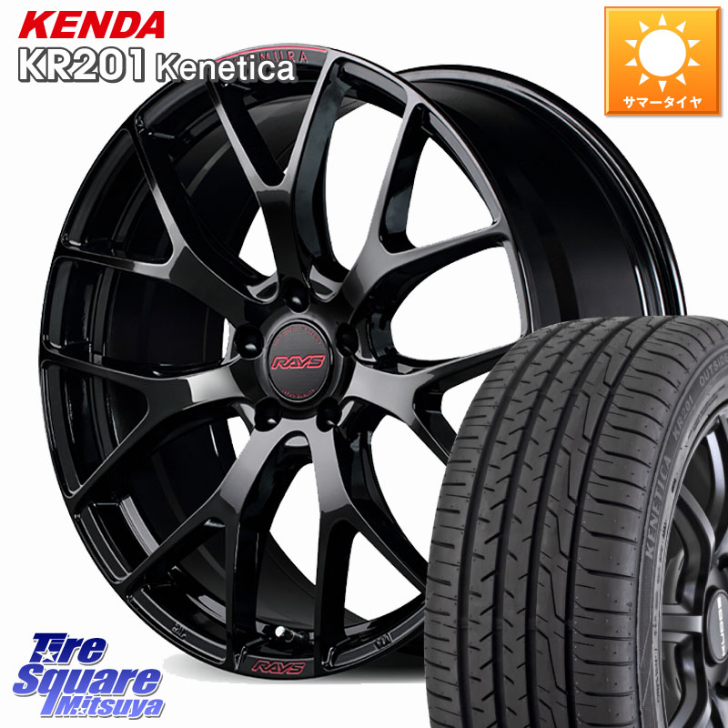 RAYS 【欠品次回8~9月】 HOMURA 2x7FT spec-M ホイール 18インチ 18 X 7.5J +43 5穴 114.3 KENDA ケンダ KENETICA KR201 サマータイヤ 225/45R18 90系ノア ヴォクシー プリウスアルファ RP6～8ステップワゴン
