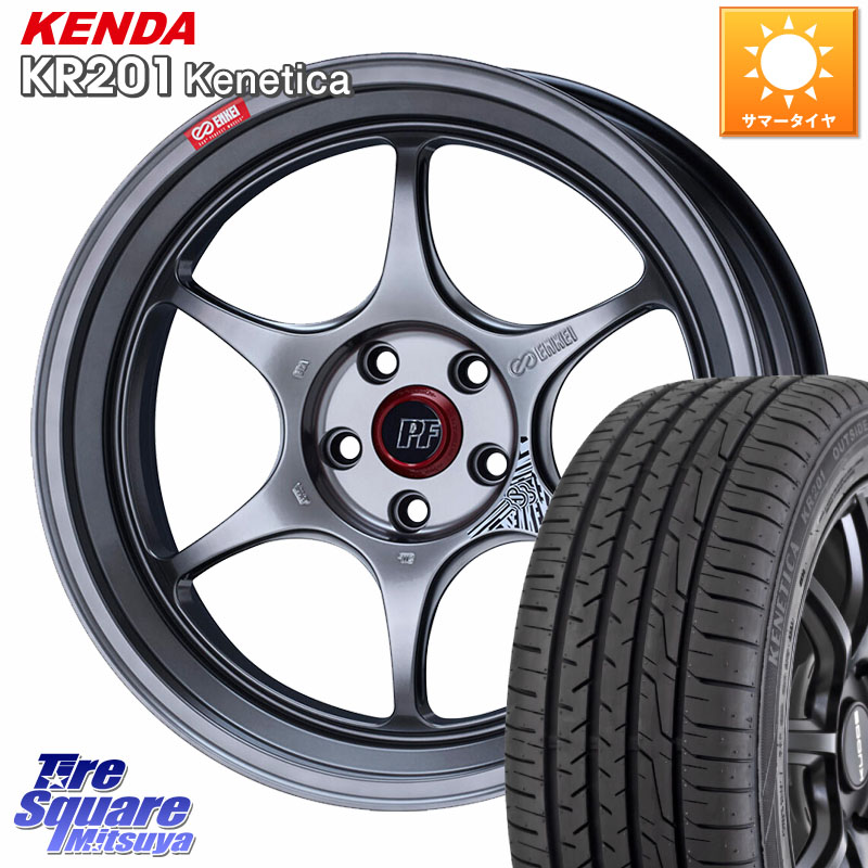 ENKEI エンケイ PerformanceLine PF06 シルバー ホイール 18インチ 18 X 8.0J +45 5穴 114.3 KENDA ケンダ KENETICA KR201 サマータイヤ 225/45R18 90系ノア ヴォクシー プリウスアルファ リーフ RP6～8ステップワゴン