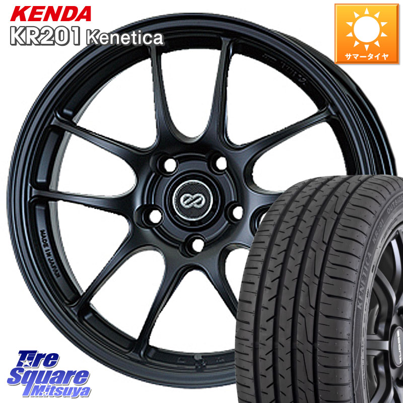 ENKEI エンケイ PerformanceLine PF01 BK ホイール 18 X 7.5J +45 5穴 100 KENDA ケンダ KENETICA KR201 サマータイヤ 215/45R18