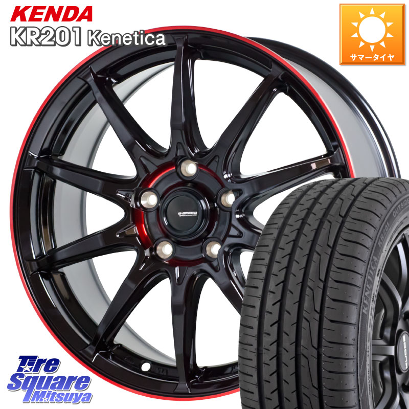 HotStuff 軽量設計 G.SPEED P-05R P05R RED ホイール 18インチ 18 X 7.0J +55 5穴 114.3 KENDA ケンダ KENETICA KR201 サマータイヤ 215/45R18 80系ノア ヴォクシー