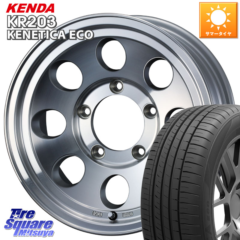 WEDS JIMLINE TYPE2 POL 15インチ ジムライン 15 X 6.0J +0 5穴 139.7 KENDA ケンダ KENETICA ECO KR203 サマータイヤ 215/70R15 ジムニ－シエラ・ノマド(カスタム)