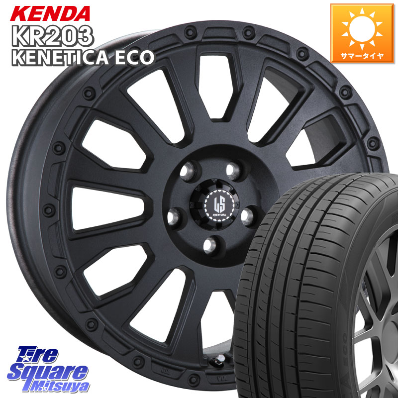 阿部商会 LA STRADA AVENTURA アヴェンチュラ BK 18インチ 18 X 8.0J +40 5穴 114.3 KENDA ケンダ KENETICA ECO KR203 サマータイヤ 235/45R18 CY2アコード 70系カムリ