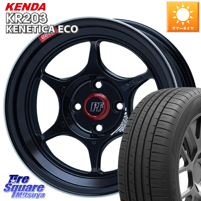 KENDA ケンダ KENETICA ECO KR203 サマータイヤ 205/65R16ENKEI エンケイ PerformanceLine PF06 BK ホイール 16インチ 16X6.5J 38 4穴 100 ロッキー ガソリン車 4穴 ライズ ガソリン車 4穴|タイヤスクエアミツヤ