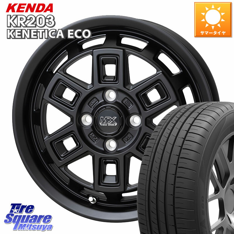 KENDA ケンダ KENETICA ECO KR203 サマータイヤ 165/65R15HotStuff MAD CROSS AEVER マッドクロス アイヴァー ホイール 15インチ 15X4.5J 45 4穴 100 ダイハツTAFT Mx27/37/47Sソリオ・MB37SデリカD2 MAx6S系ソリオ デリカ ミニ DELICA MINI デリカD:2 D2|タイヤスクエアミツヤ